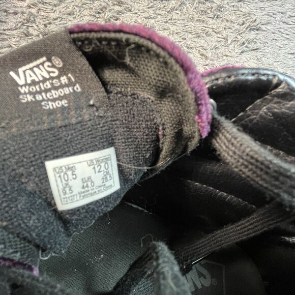 VANS Sk8-Hi Velvet Velour Red Purple Sz 10.5 Men\'s Sneakers LE Hi main image 6